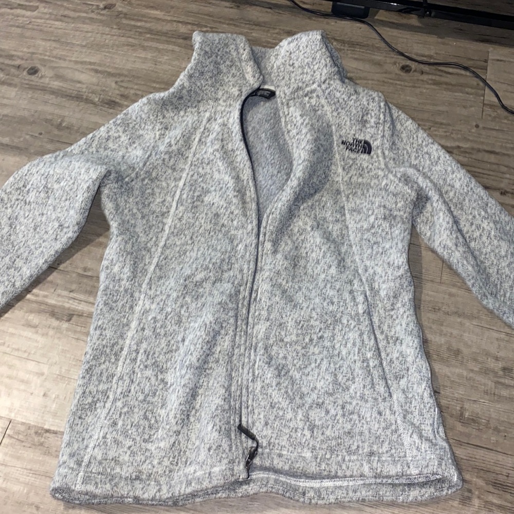 North face hooded zip jacket